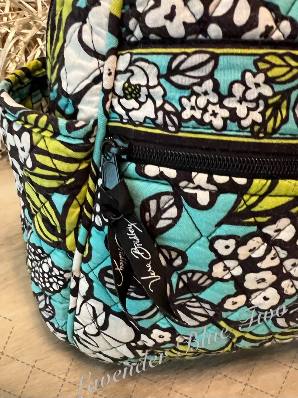 VERA BRADLEY Island Blooms 2012 Stroll Around Baby Diaper Bag Tote Turquoise